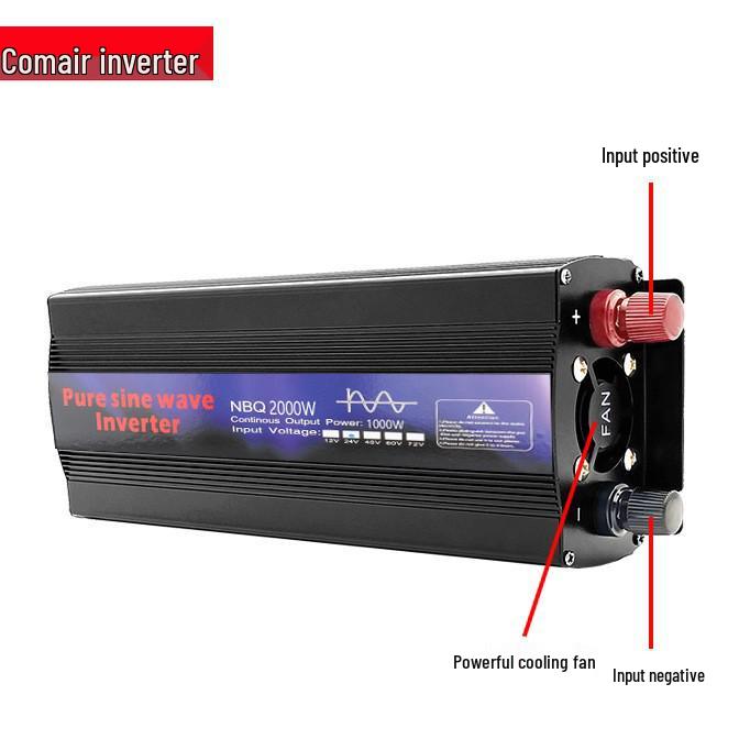 2000W Pure Sine Wave Inverter, 12V/24V/48V/60V to 220V Power Supply