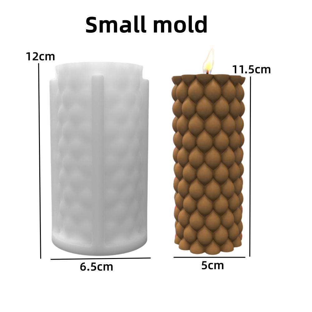 Frittierte Teigkringel runde Kerze Silikonform gewebte Kugel Kerze Silikonform Spiralgeometrie zylindrische Kerze Silikonform