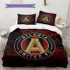 Atlanta United FC Pattern Bedding Home Decoration Birthday Gift (1 * duvet cover + 2 * pillowcase, without core)