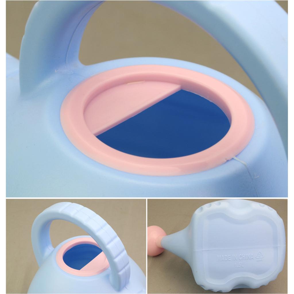 Children Watering Can Elephant Shape Cute Plastic Watering Kettle Gardening Toy 1.5L Blue