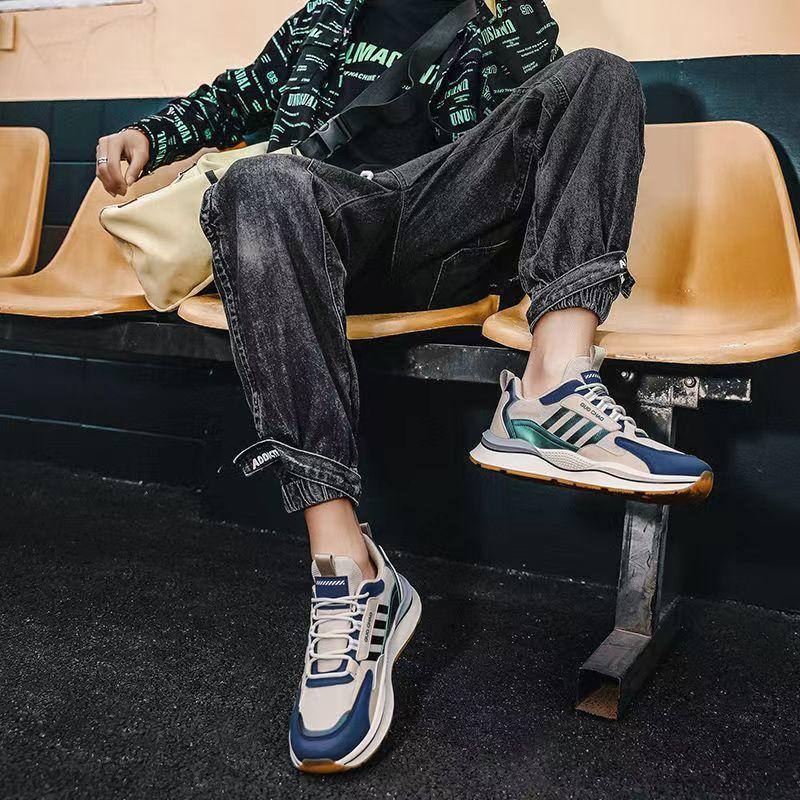 Sportschuhe Herren Frühling Neue Daddy Schuhe Herrenschuhe Stoffoberfläche Atmungsaktiv Koreanischer Stil Mode Trendschuhe Low Top Schuhe Herren