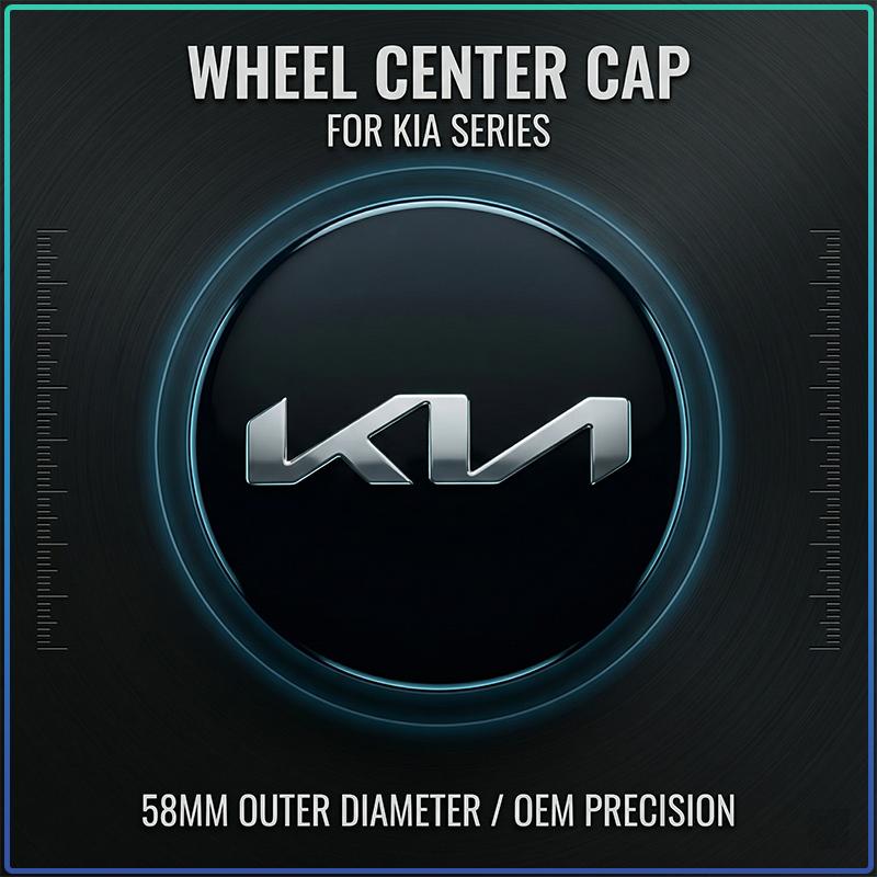 4 Pezzi 58MM Coprimozzi Centrali per Ruote Auto Badge Coprimozzo Cerchione Emblema Styling Per Kia Sauer CUB CEED Cerato Forte K8 K900 Optima Picanto RIO VG Ray EV