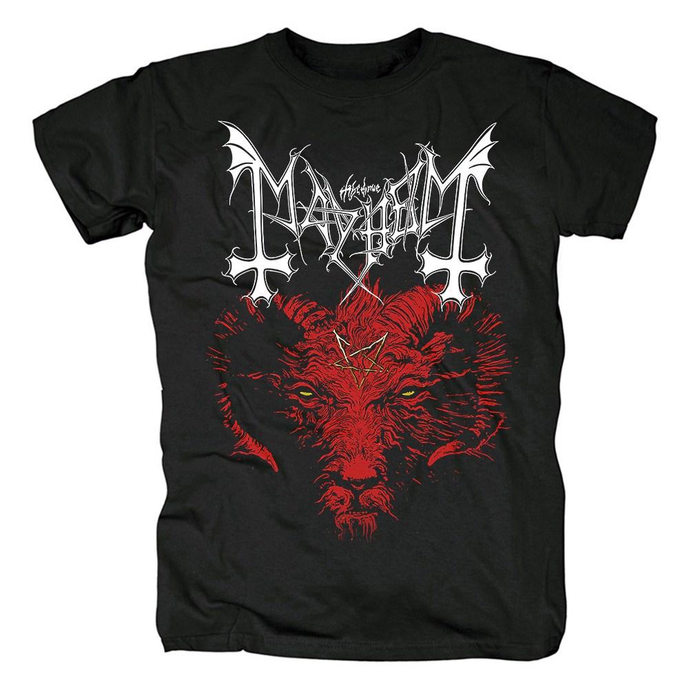 Mayhem Norwegian Heavy Metal Band  Printed Trend Shortsleeved Black Metal Oversized Tshirt Loose Fit XL