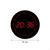 LED Digital Clock Desk Practical Calendar Wall Round Alarm for Home Halls School