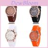 Silicone Case Ladies Quartz Watch With World Time Function For Fashion Students