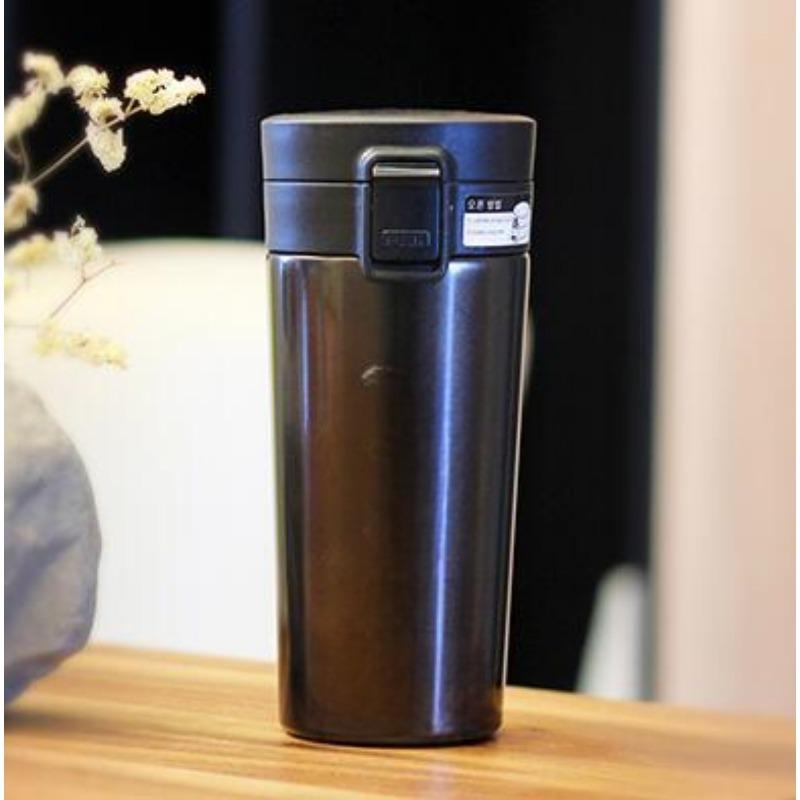 Stainless Steel Coffee Cup Business Bounce Cover Simple Hand-held Car Mug Office Gift Cups.