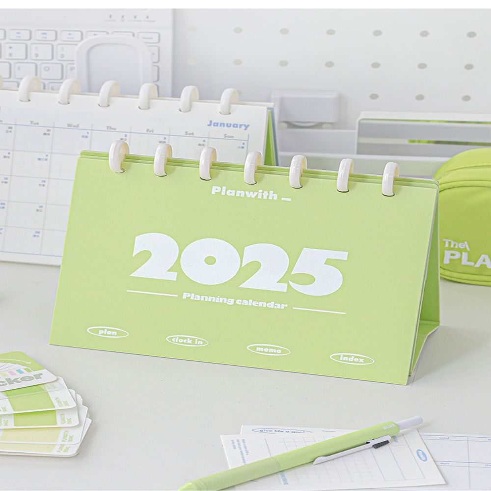 Standing Flip Learning Plan Desk Calendar Spiral Agenda Organizer 2025 Desk Calendar  Gifts