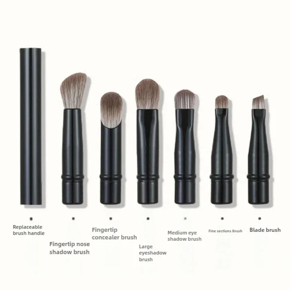 1Set Double Ended Mini Makeup Brush Set Contour Concealer Cosmetic Tool New Eyeshadow Brush  Travel