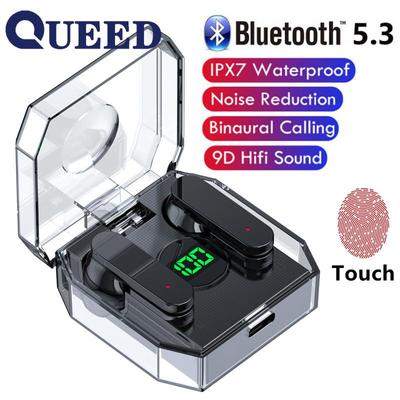 Fully Transparent Bluetooth Headset Wireless High -end Semi -in -ear Men's Headphones