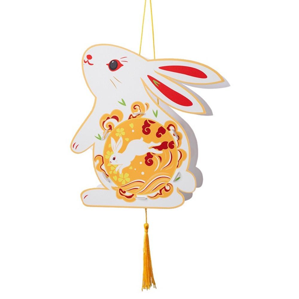 Chinese Style Handheld Rabbit Lantern Handmade Mid-Autumn Festival Lantern  School Project