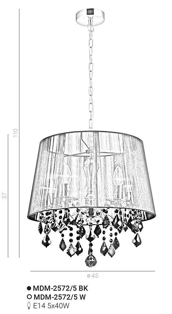 Lampa Wisząca Cornelia MDM-2572/5 BK Italux