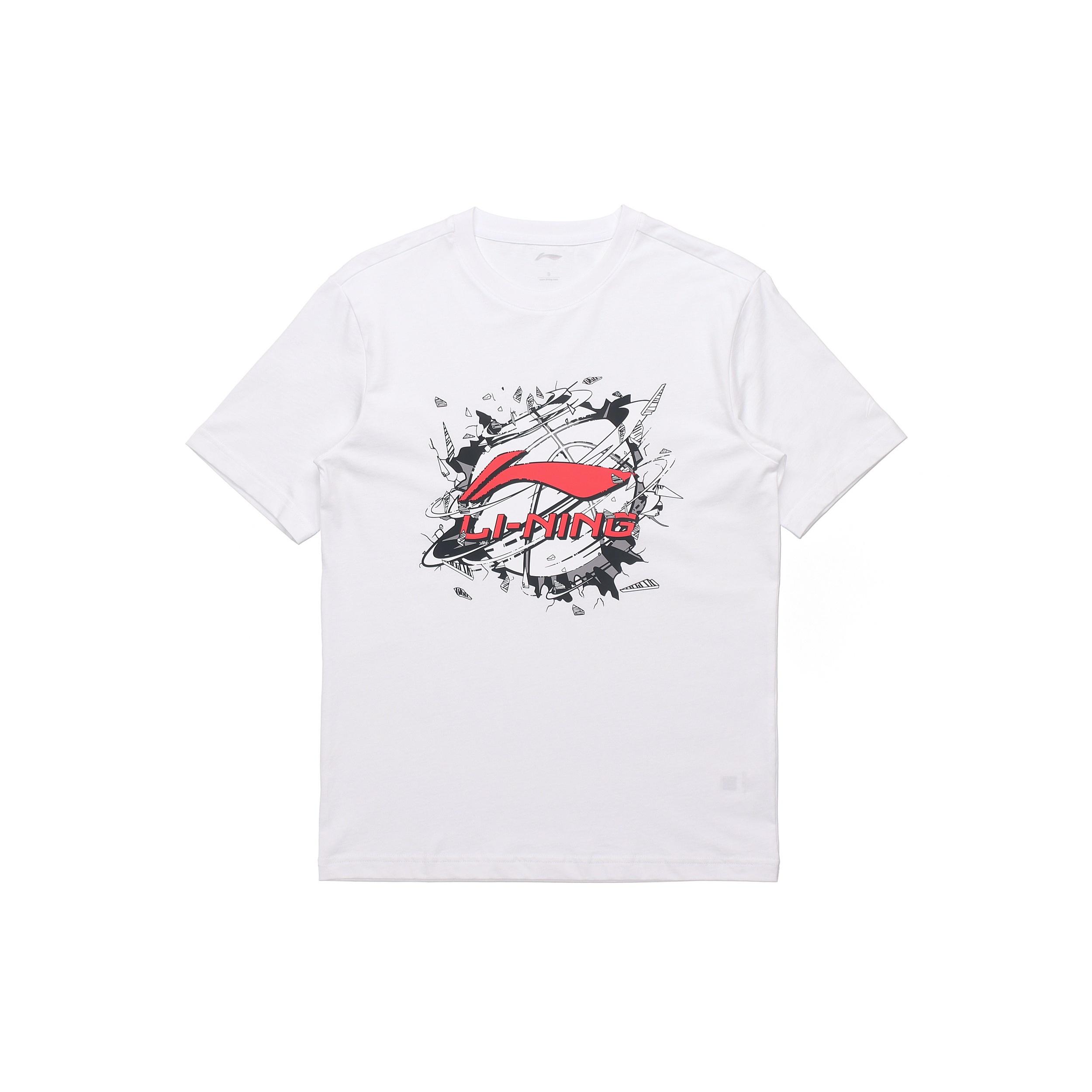 Li-Ning Hoops Graphic T-shirt White Men s AHSR405-1 XL