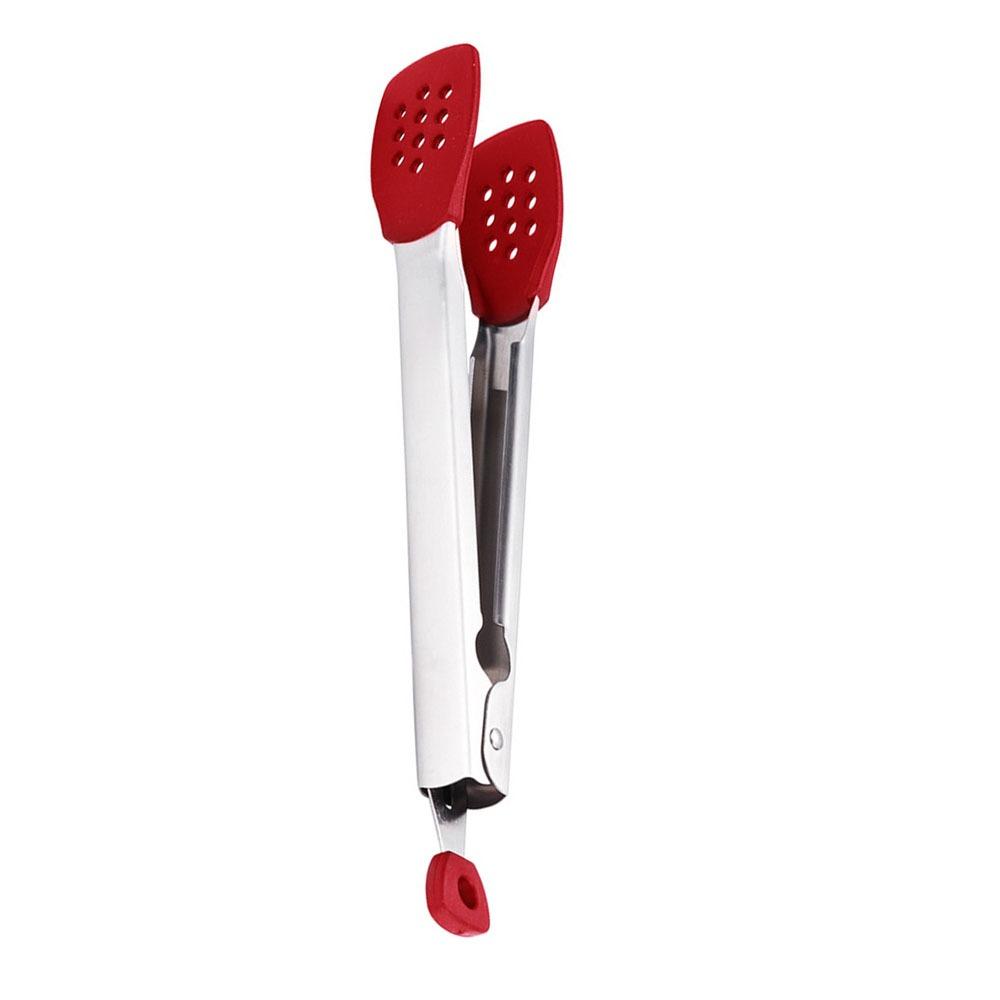 Silicone Head BBQ Grilling Tongs Anti-Scalding Cake Bread Tong Non-Stick Steak Tongs  Kitchen Use