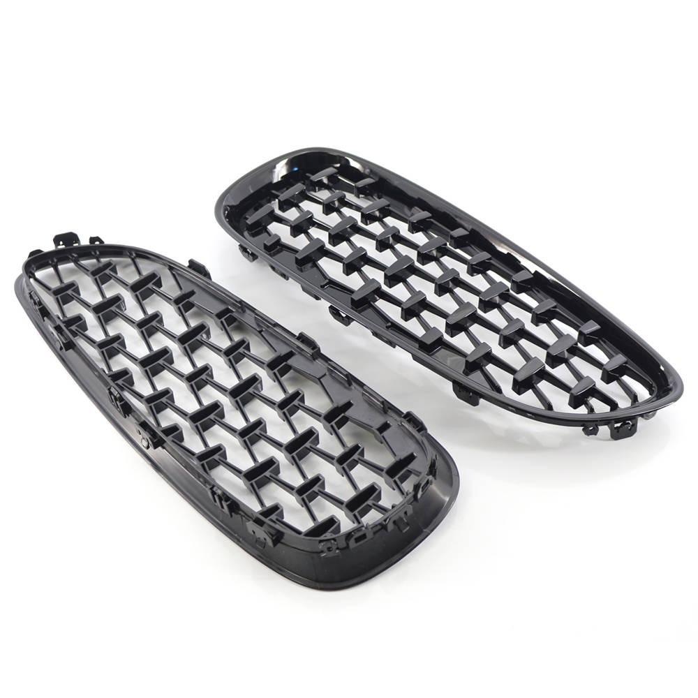 1 Pair Front Hood Single Line Grille Front Kidney Racing Grille Gloss Black 51137181547 51137181548 For BMW Z4 E89 2009-2016