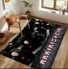 1 Stück Rammstein-Thema Gedruckter rechteckiger Teppich, Fußmatte für Zuhause, Outdoor-Reiseschutzteppich A4