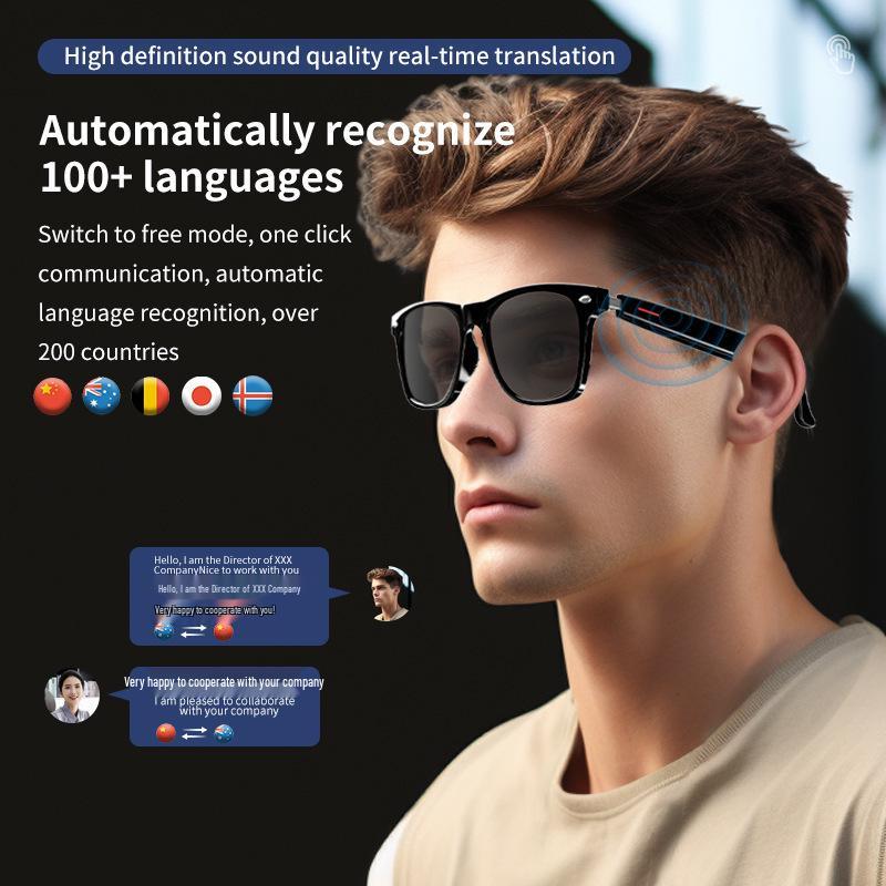 AI Bluetooth Glasses: Real-time Translation & Listening for 100+ Languages