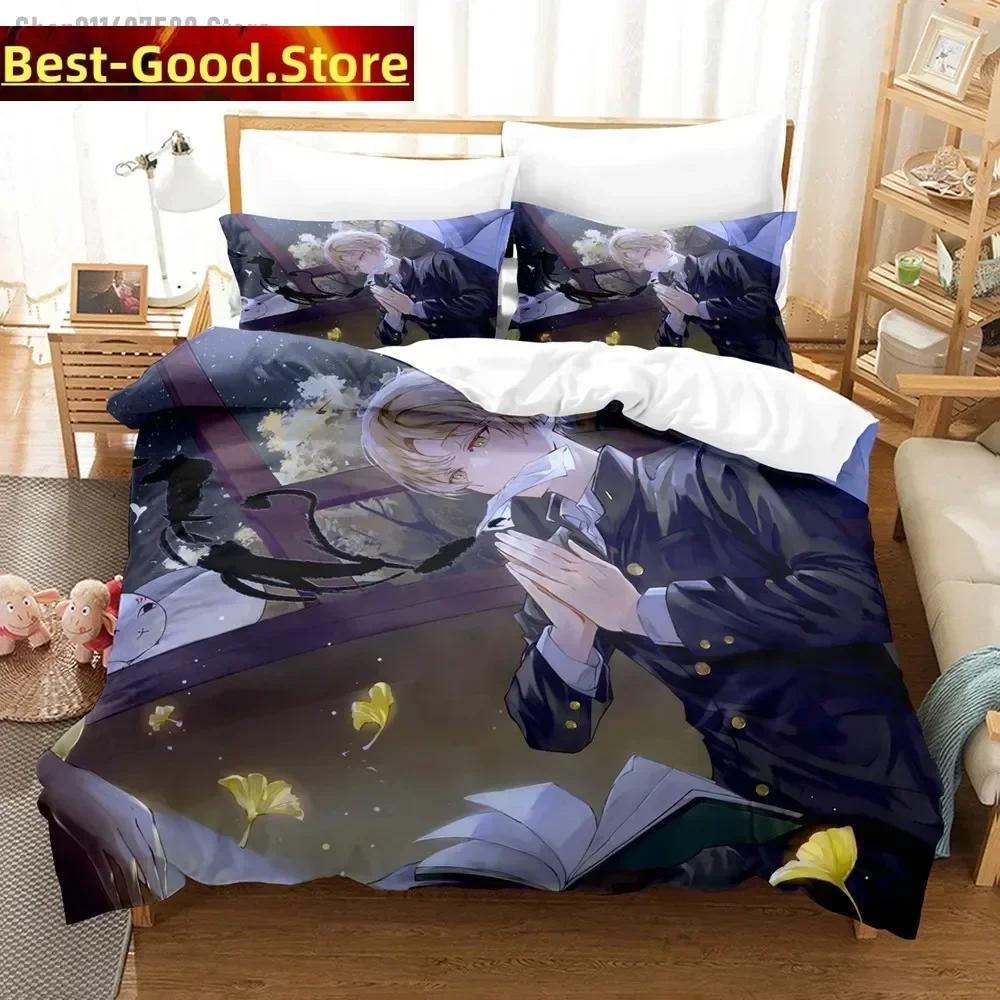 Comforter 3D Takashi Natsume Bedding Set Natsume'S Book Of Friends Printed With Soft Single Double Queen Super King