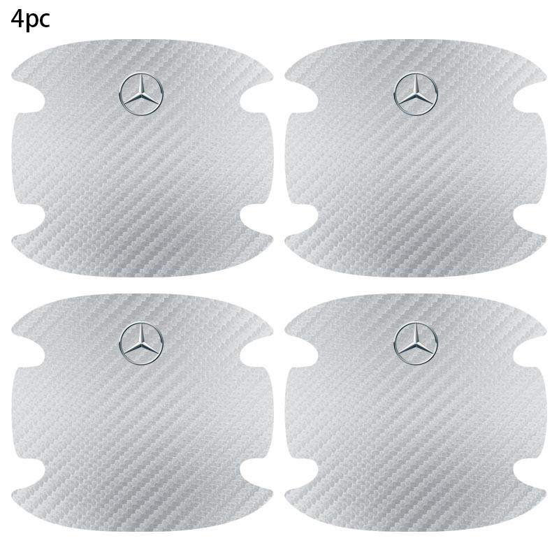 4ks Ochranná samolepka na misku dveří auta z uhlíkových vláken Fólie na ochranu kliky dveří pro Mercedes Benz A C E Třída W204 W205 W213 W212
