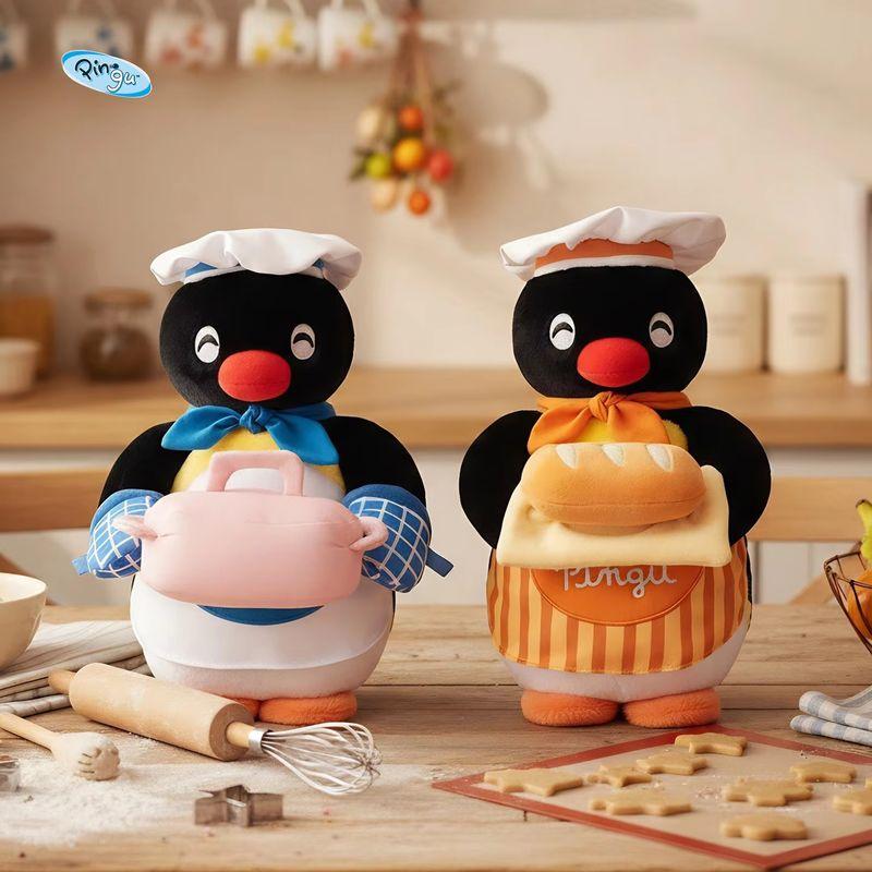 30Cm Plush Toy Cooking Series Chef Penguin Cute Baking Themed Girls Room Decor Soft Stuffed Doll Girlish Couple Anniversary Gift