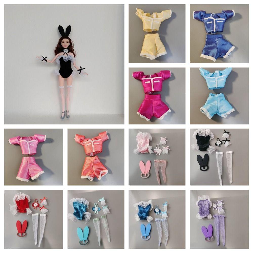 

Платье для куклы Bunny с короткими рукавами, шорты из кружева, разноцветная кукла 30 см