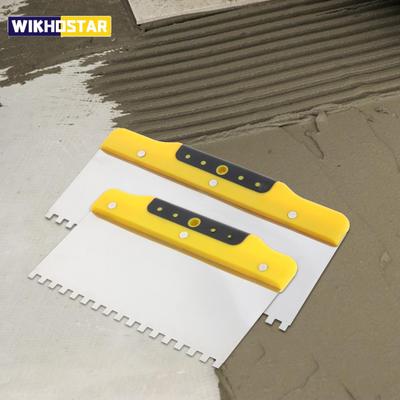 1 Peça Desempenadeira de Acabamento Ferramentas para Espalhar Argamassa de Parede Desempenadeira de Aço Espátula Entalhada para Massa Desempenadeira de Concreto para Drywall Ferramentas de Construção