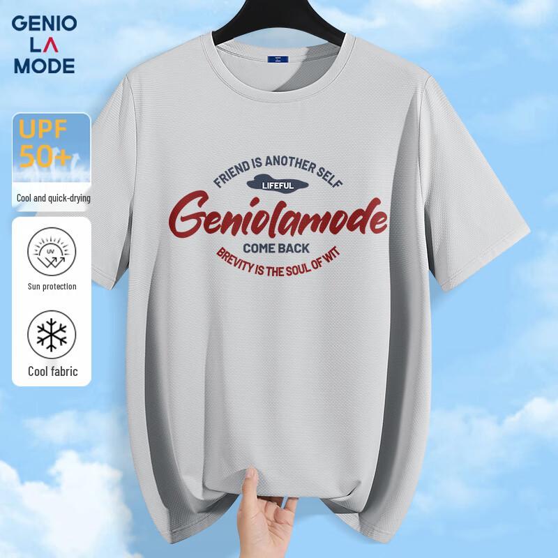 GENIOLAMODE Men s Ice Silk Quick-Dry T-shirt 2XL