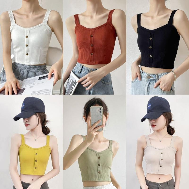 Rayon Short Padded Camisole Tank Top