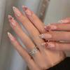 3D Three-dimensional Flower Wearing Nail Art Foreign Trade Europe and The United States Popular Almond Nail Fake Nail Wearing