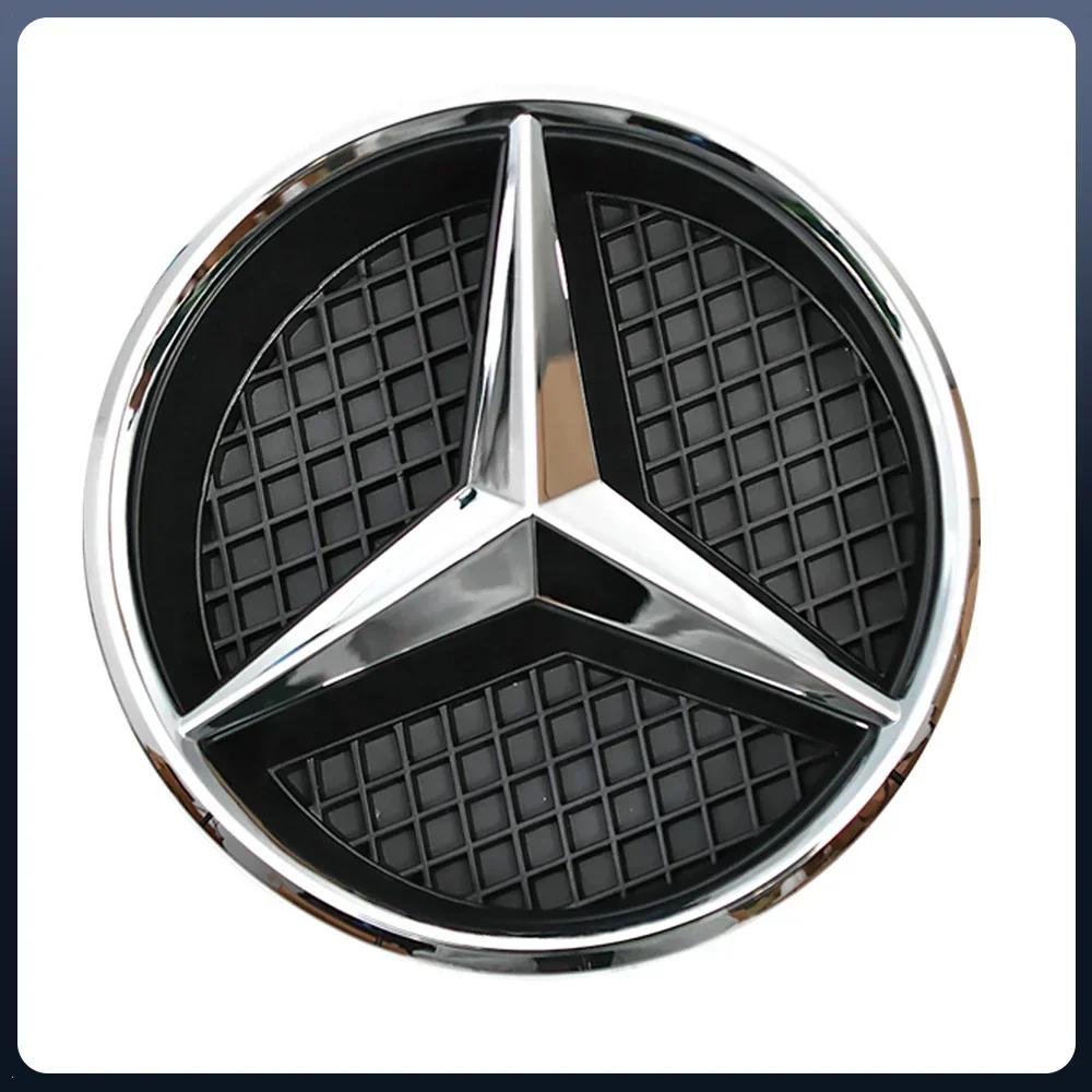 Car Sticker Silver And Black OE Style Front Grill Star Emblem Chrome Logo Badge Fit For Mercedes Benz E200 E250 E300 E350 E400 E