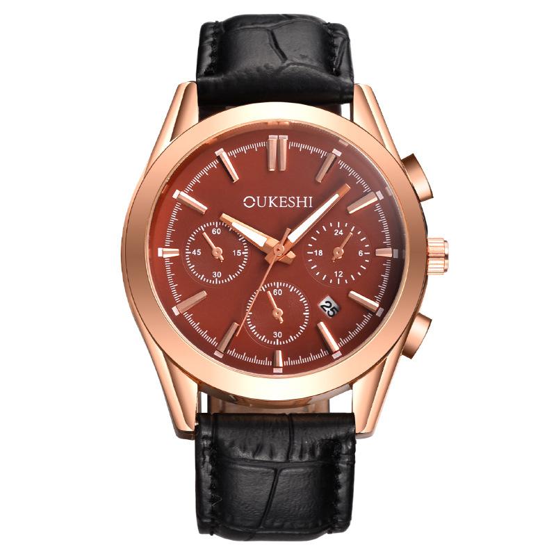 

Гарячий розпродаж того ж водонепроникного календаря триокий чоловічий годинник чоловічий годинник ремінець кварцовий годинник обробка на замовлення