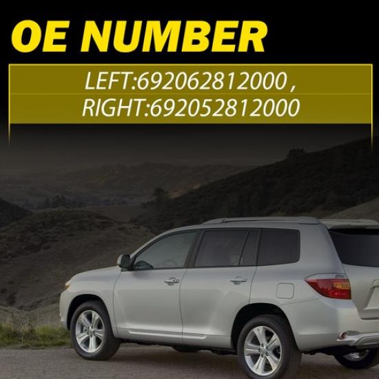 For 2008-2013 Toyota Highlander Car Interior Inner Door Handle Driver+Passenger