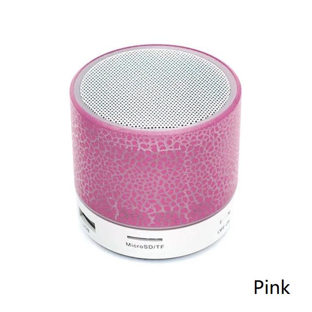 

Новая мини беспроводная колонка Bluetooth Мини музыкальная звуковая коробка Blutooth Для сабвуфера Bocina Handfree Baffe Blootooth USB Diameter 5.8cm розовый