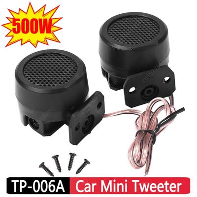 2 szt. 500W Uniwersalne Głośniki Samochodowe Tweetery Mini Głośnik Wysokotonowy Głośniki Samochodowe Audio 12V DC Klakson Samochodowy do Systemu Audio Samochodowego