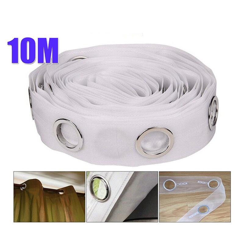 

10M/15M Curtain Perforated Cloth with Textile Belt Roman Loop Thickened Textile Belt Accessories with Round Eyelet Rings