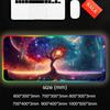 Lebensbaum Mauspads RGB Gaming-Mauspad Großes LED-Pad PC-Schreibtischmatte Leuchtendes Mauspads Große Tastaturmatten Tischteppich mit Hintergrundbeleuchtung