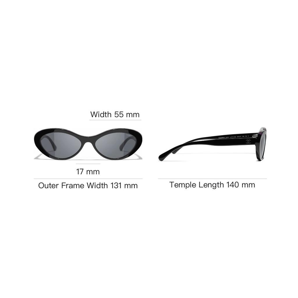 Chanel Polarized Black Cat Eye Sunglasses Women sunglasses CH5416-1711S4