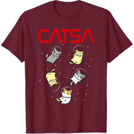 Funny Space Astronaut Cat Gifts Men Cats Space T-Shirt