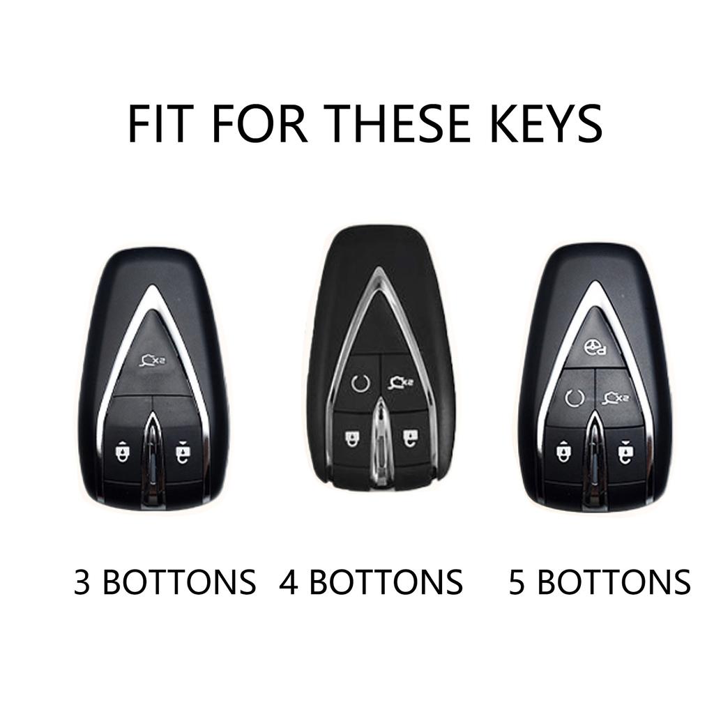3/4/5 Bottons Genuine Leather Auto Key Fob Cover Case Fit For Changan Unit Unik Cs35Plus Cs55 Plus Cs75 Plus Oshan Auto Accessories