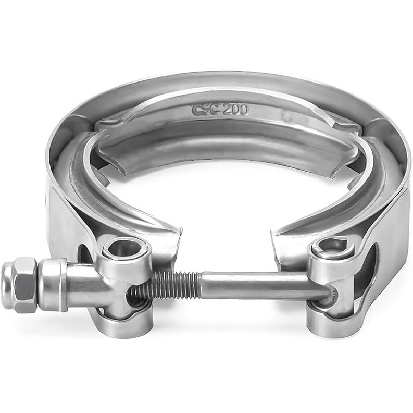 4 Inch V Band Clamp,Male Female 304 Stainless Steel Quick Release Flange Exhaust Clamp, V-Band For Pickup Truck Turbo Downpipe Exchange Exhaust
