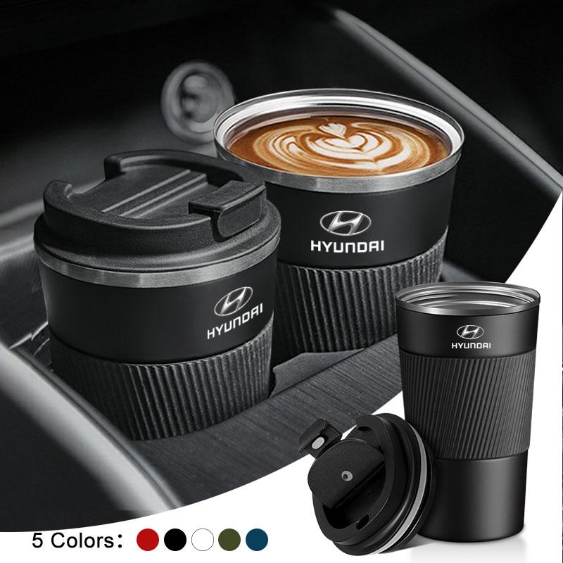 500ml Zanglamaydigan Po'latdan Yasalgan Kofe Tumbleri Termos Krujka Portativ Sayohat Termosi Hyundai Mistra Lafesta Elantra Accent IX35 I20 I30 Azera Sonata uchun