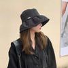 Foldable Wide Brim Sun Hat Breathable Solid Color Bucket Hat Fashion Fishmen Hat  Summer