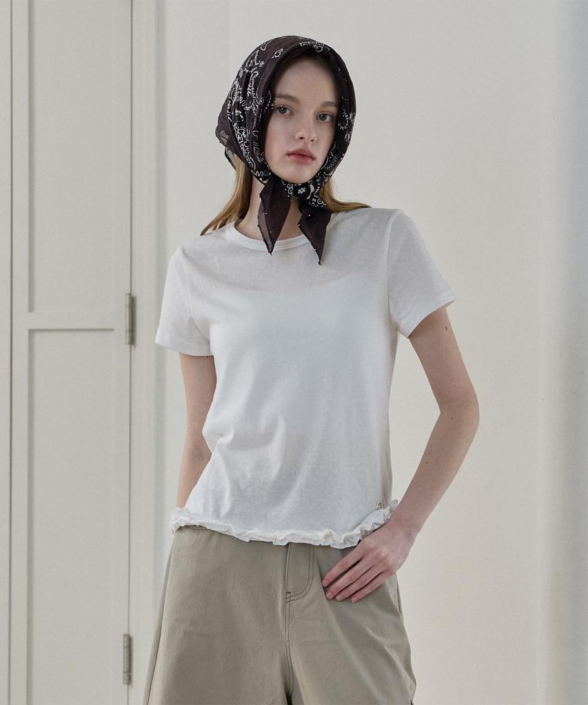 JUCYJUDY Frilled Hem Short Sleeve T-Shirt Jzts329B