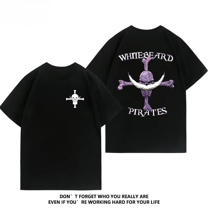 

Мужская Женская Хлопковая Аниме Футболка One Piece Белая Борода Графический Принт Круглый Вырез Лето Y2K Харадзюку Футболка Страсть Аниме Топ XL