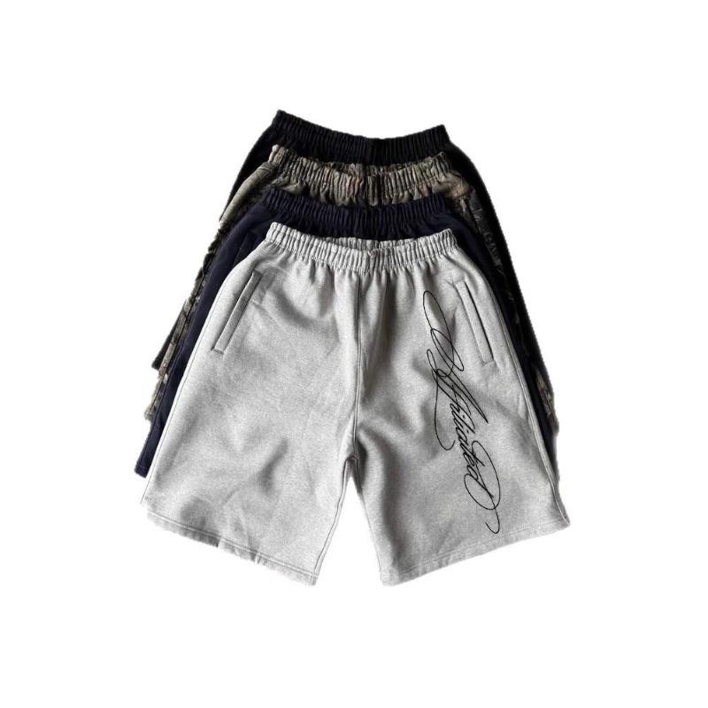 STREETRICH Baggy Sports Jogging Summer Casual Basketball Y2K Harajuku Street Fashion Acrylic Knit High Waist Capri Shorts for Men and Women