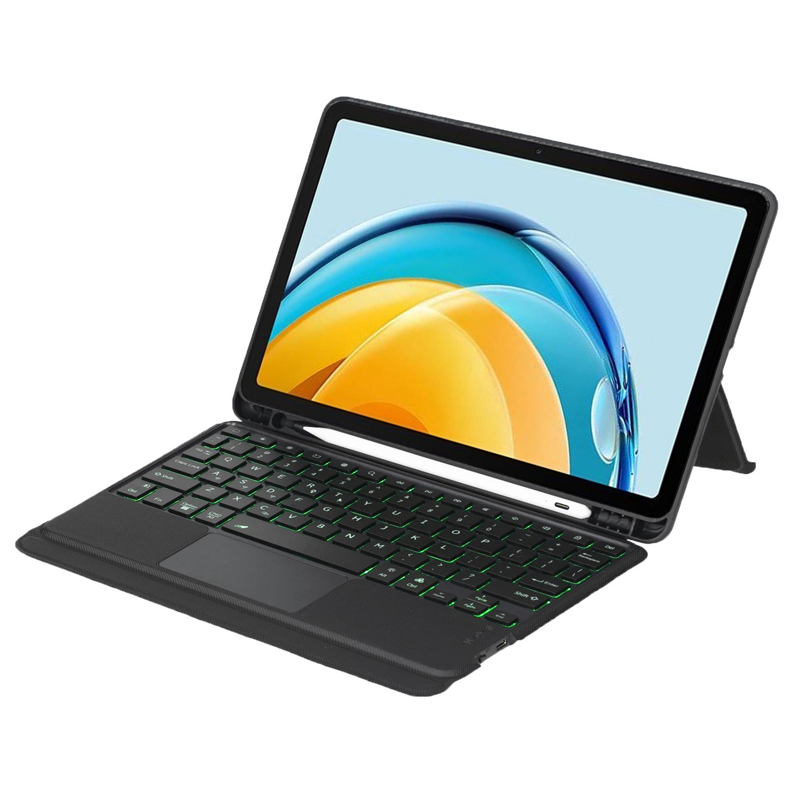 

TH13-AS For Huawei MatePad SE 10.4-inch Leather Stand Cover+Backlit Touchpad Bluetooth-compatible Keyboard A