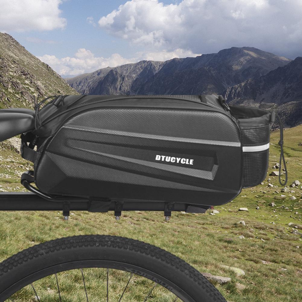 Bicycle Trunk Bag Waterproof Small Bicycle Rack Bag Zipper Closure Cycling Back Seat Cargo Bag for Outdoor Camping Hiking Sports