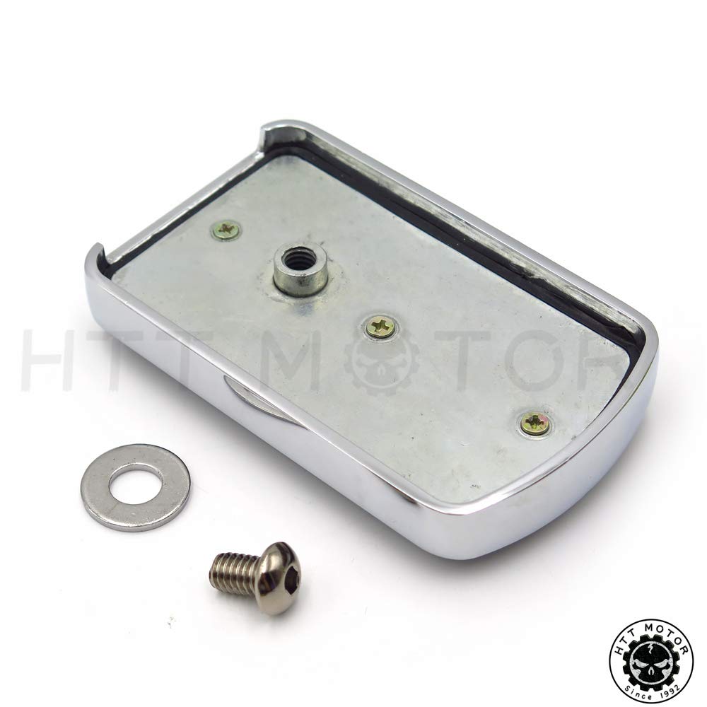 HTTMT MT216-052- Chrome Skull Rear Brake Pedal Cover for Harley Davidson Softail Dyna-Electra Glide