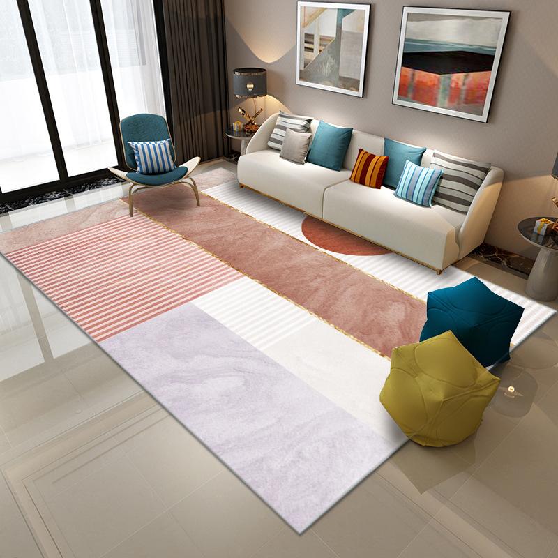 Simple Ins Living Room Light Luxury Large Area Carpet Living Room Decoration Home BB Rug Bedroom Blanket Square Soft Bath Mat
