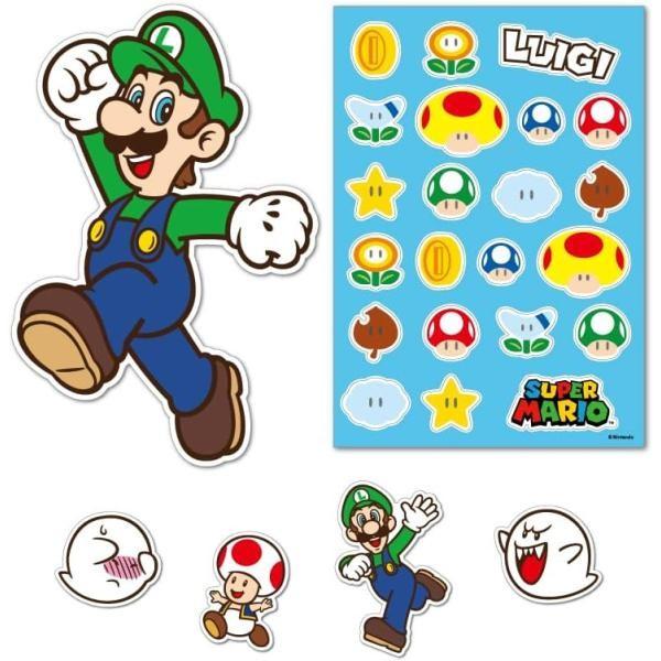 Nintendo Super Mario Dekor Klistremerke Mario NSL0133 Luigi NSL0134