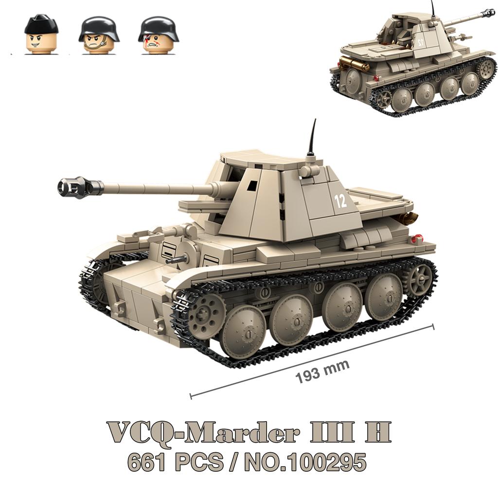 Military Tanks Stuart SdKfz251 PanzerVI Sherman US Army Quan Guan Soldier Figure Building Block Brick Model, DIY Assembly Milita